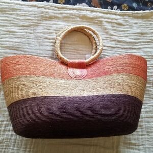 Straw Beach Bag | Multi Color